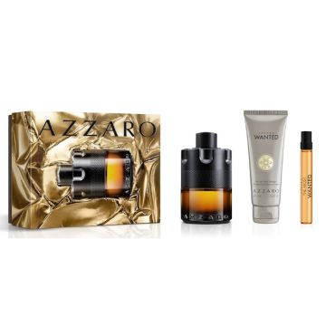 Azzaro The Most Wanted 100ml Parfum 3 Item Gift Set